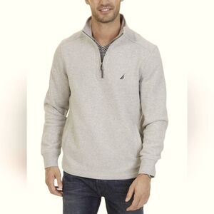 Nautica Men's Gray Half-Zip Sweater